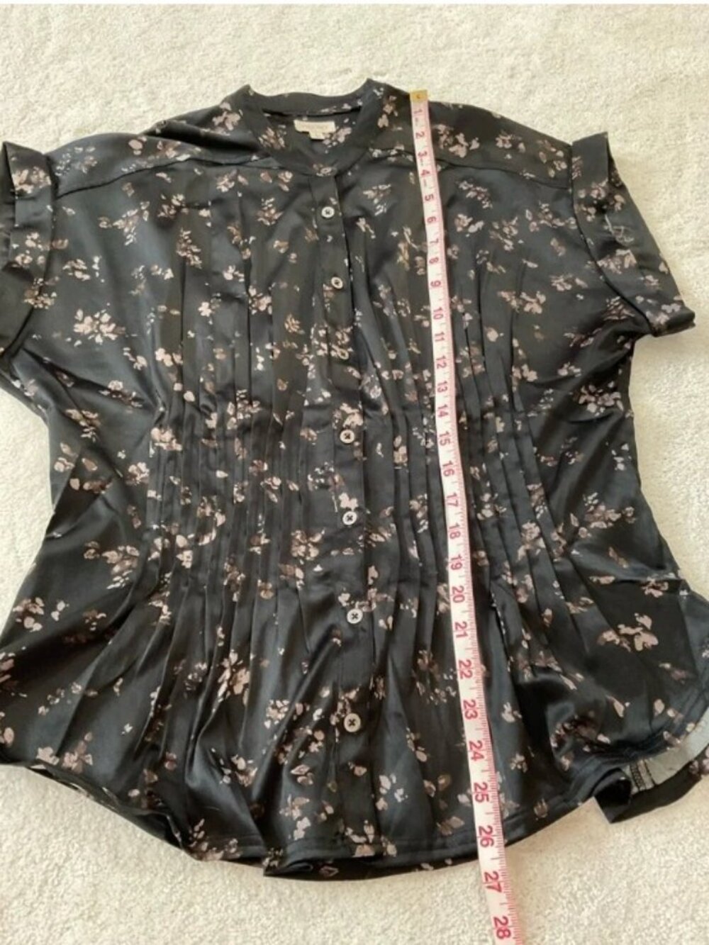 Pilcro Silky Pleated Waisted Blouse - Picture 6 of 6